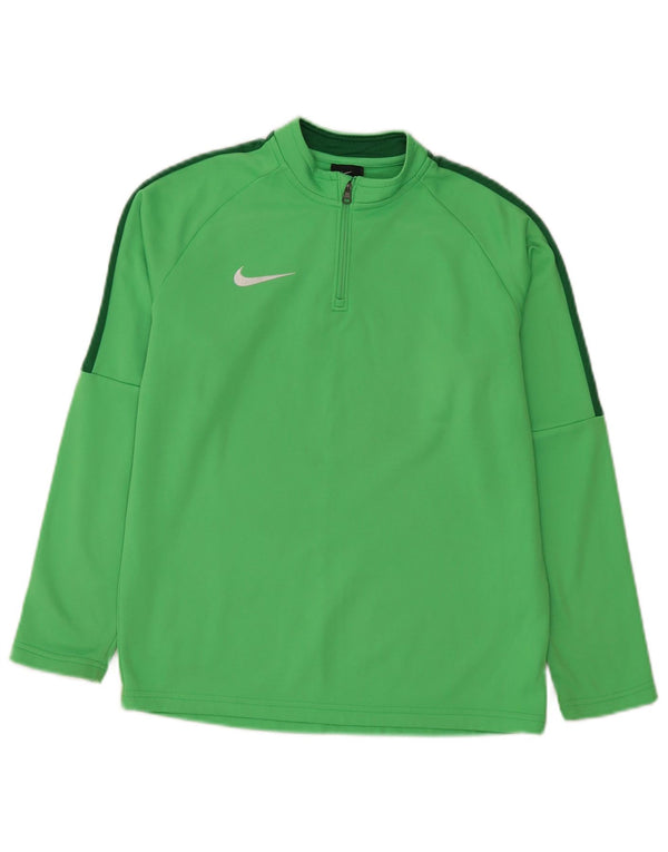 Nike Boys Dri Fit Pullover Træningsdragt Top 12-13 år Stor Grøn
