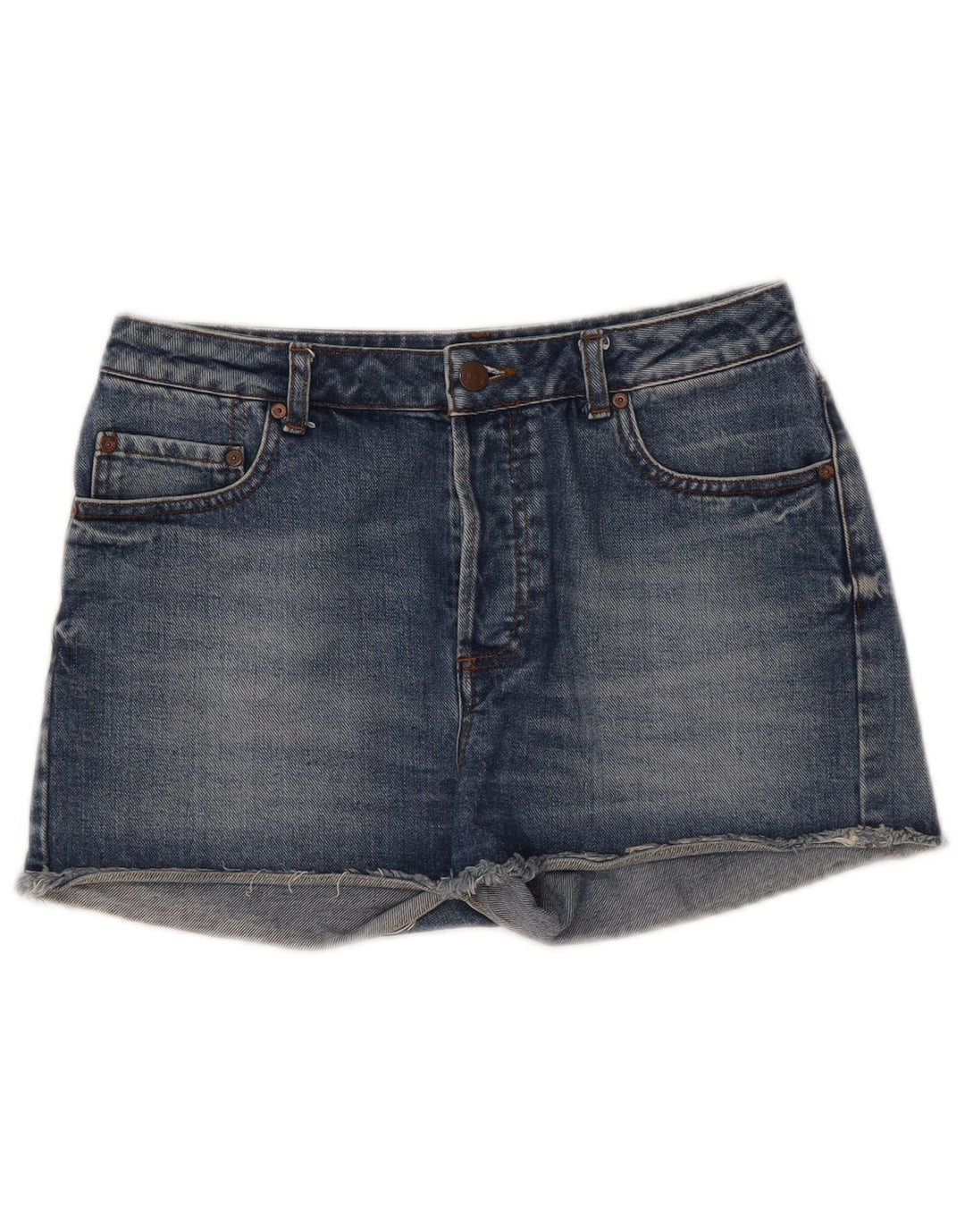 TOPSHOP Dame denimshorts UK 12 Medium W30 Blå Bomuld