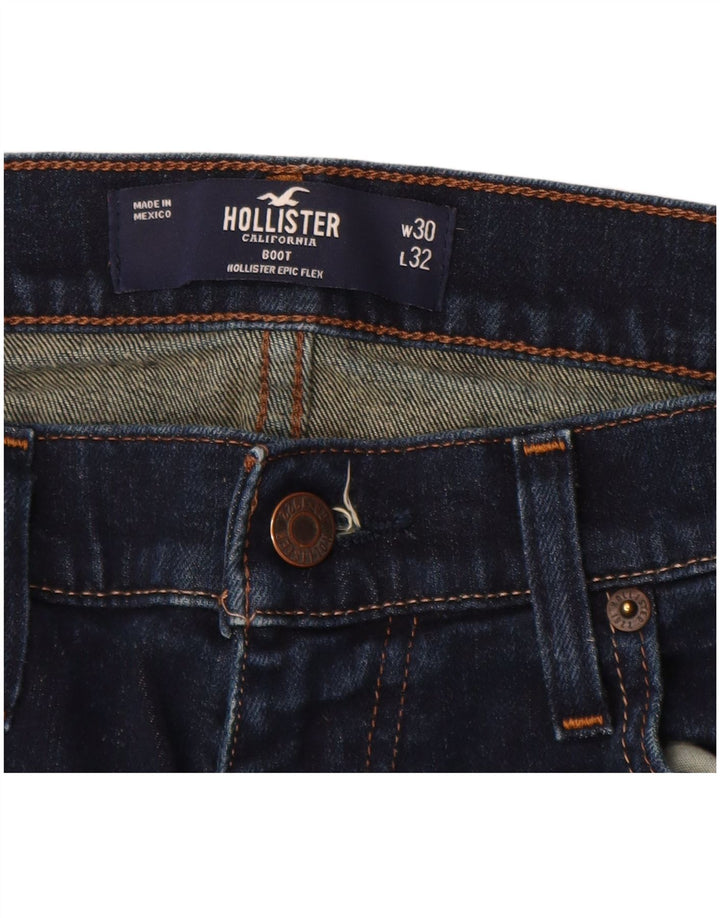 HOLLISTER Dame Bootcut Jeans W30 L32 Marineblå Bomuld