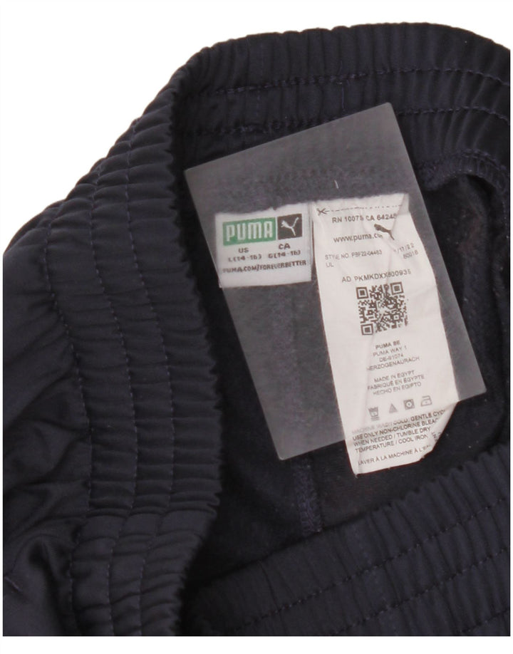 PUMA Drenge Grafisk træningsdragt Bukser Joggers 13-14 år Large Marineblå