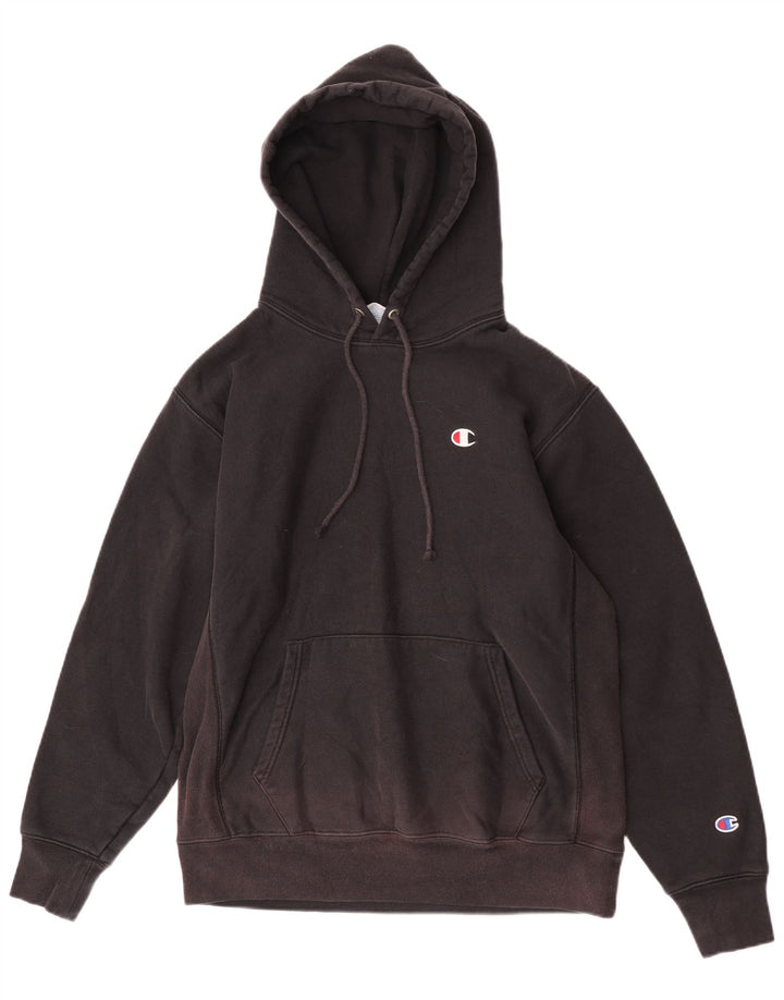 Champion Herre Reverse Weave Hoodie Jumper Large Sort Bomuld