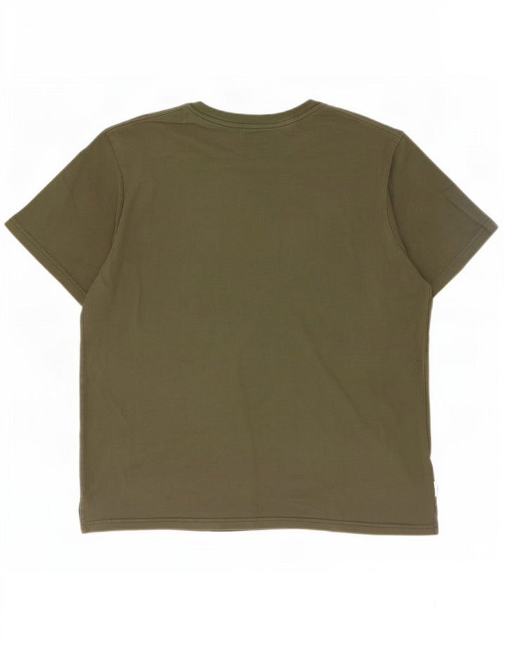 PEPE Jeans Herre Regular T-Shirt Top Stor Khaki Bomuld