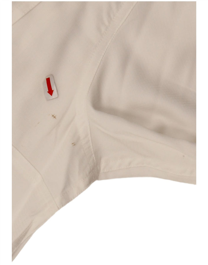 EDDIE BAUER Kortærmet Herreskjorte XL Hvid Polyester