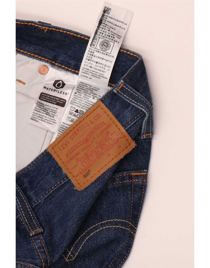 Levi's Dame 501 Straight Jeans W23 L32 Blå Bomuld