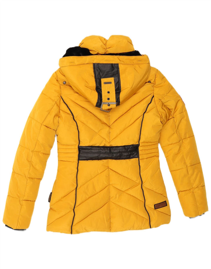 Marikoo Dame Hætte Polstret Jakke UK 6 XS Gul Polyester