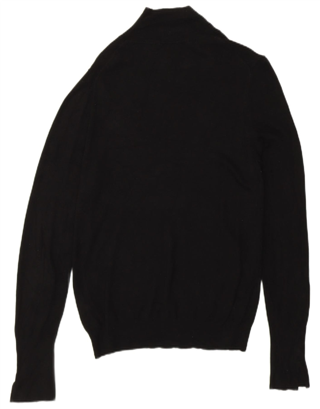 Zara Dame Turtle Neck Jumper Sweater UK 14 Medium Black Viscose