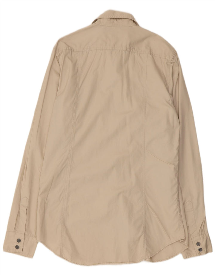 CALVIN KLEIN JEANS Herreskjorte Stor Beige Bomuld