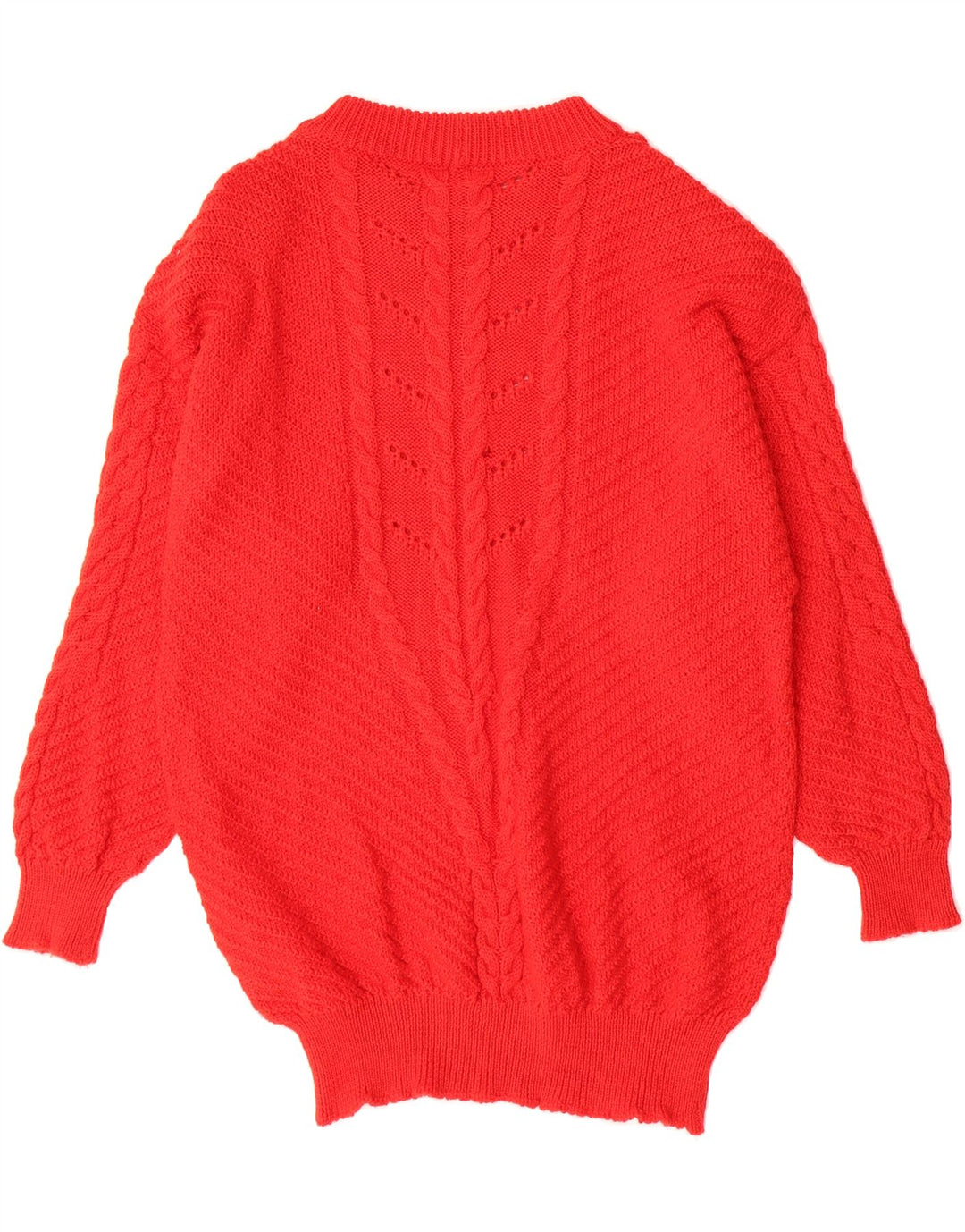 VINTAGE Womens Crew Neck Jumper Sweater UK 12 Medium Red Vintage Vintage and Second-Hand Vintage from Messina Hembry 