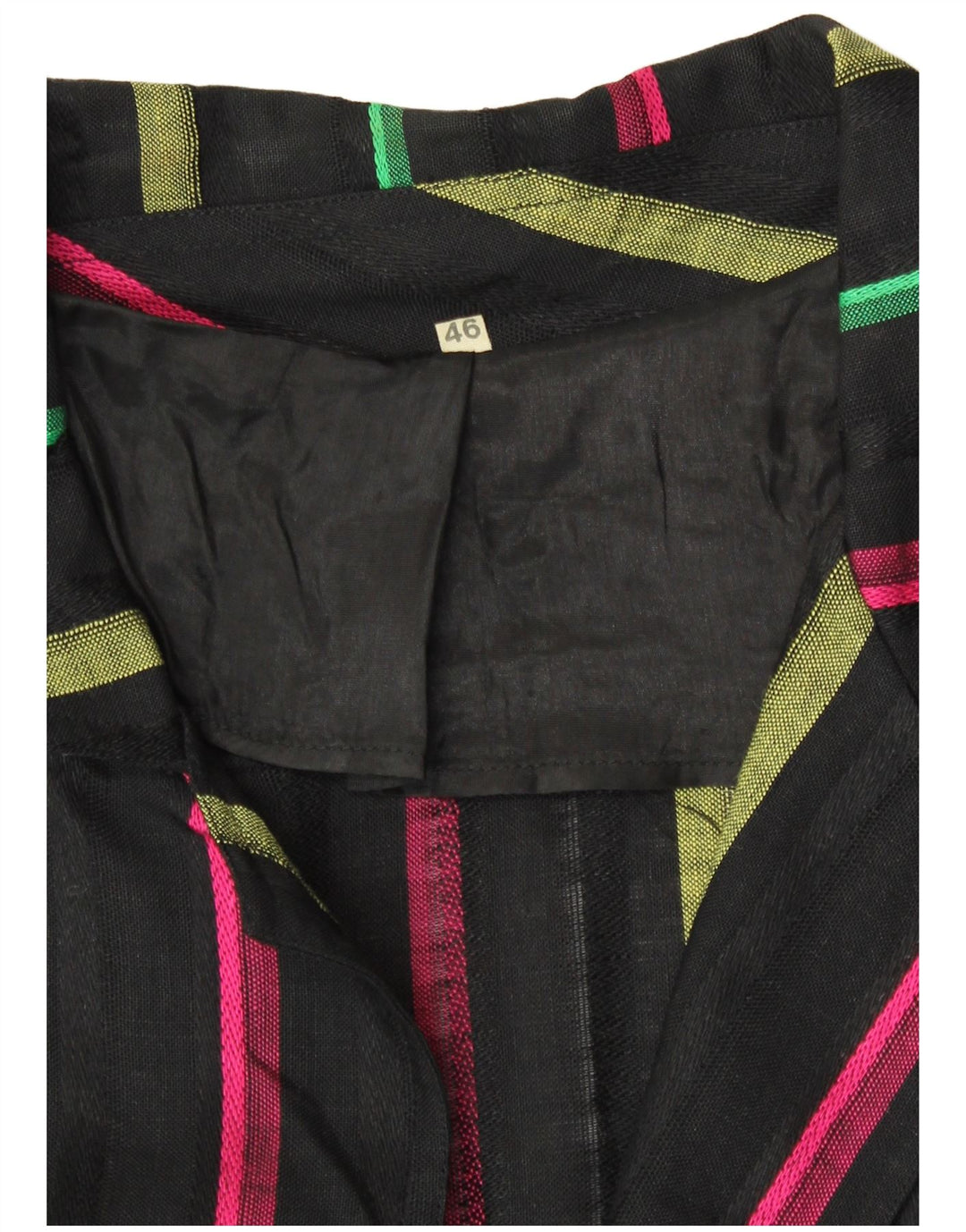 Vintage dame 3-knaps blazerjakke IT 46 Stor sort stribet