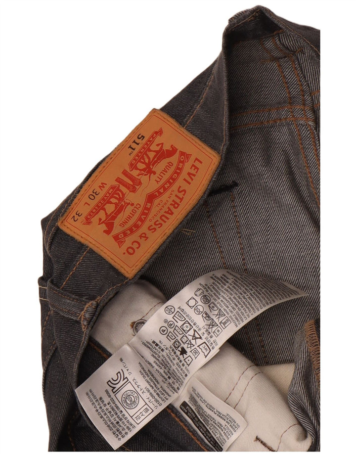 Levi's Herre 511 Slim Jeans W30 L32 Grå Bomuld