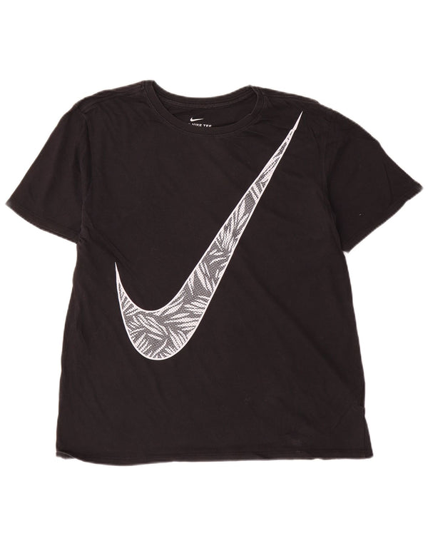 Nike Herre Athletic Cut Grafisk T-shirt Top Medium Sort Bomuld