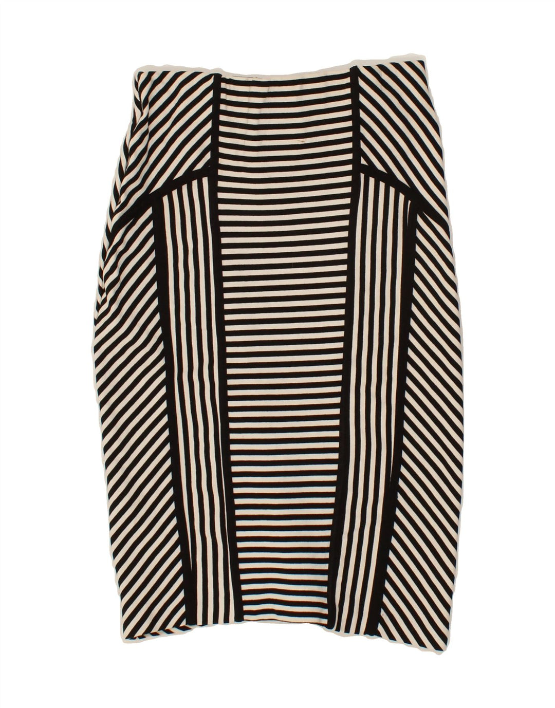 JANE NORMAN Womens Pencil Skirt W26 Small  Black Striped Vintage Jane Norman and Second-Hand Jane Norman from Messina Hembry 