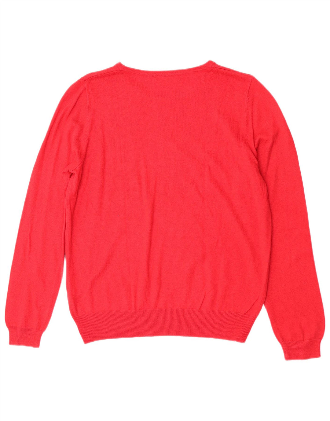 Marks & Spencer Dame grafisk rund hals sweater UK 14 Medium Rød