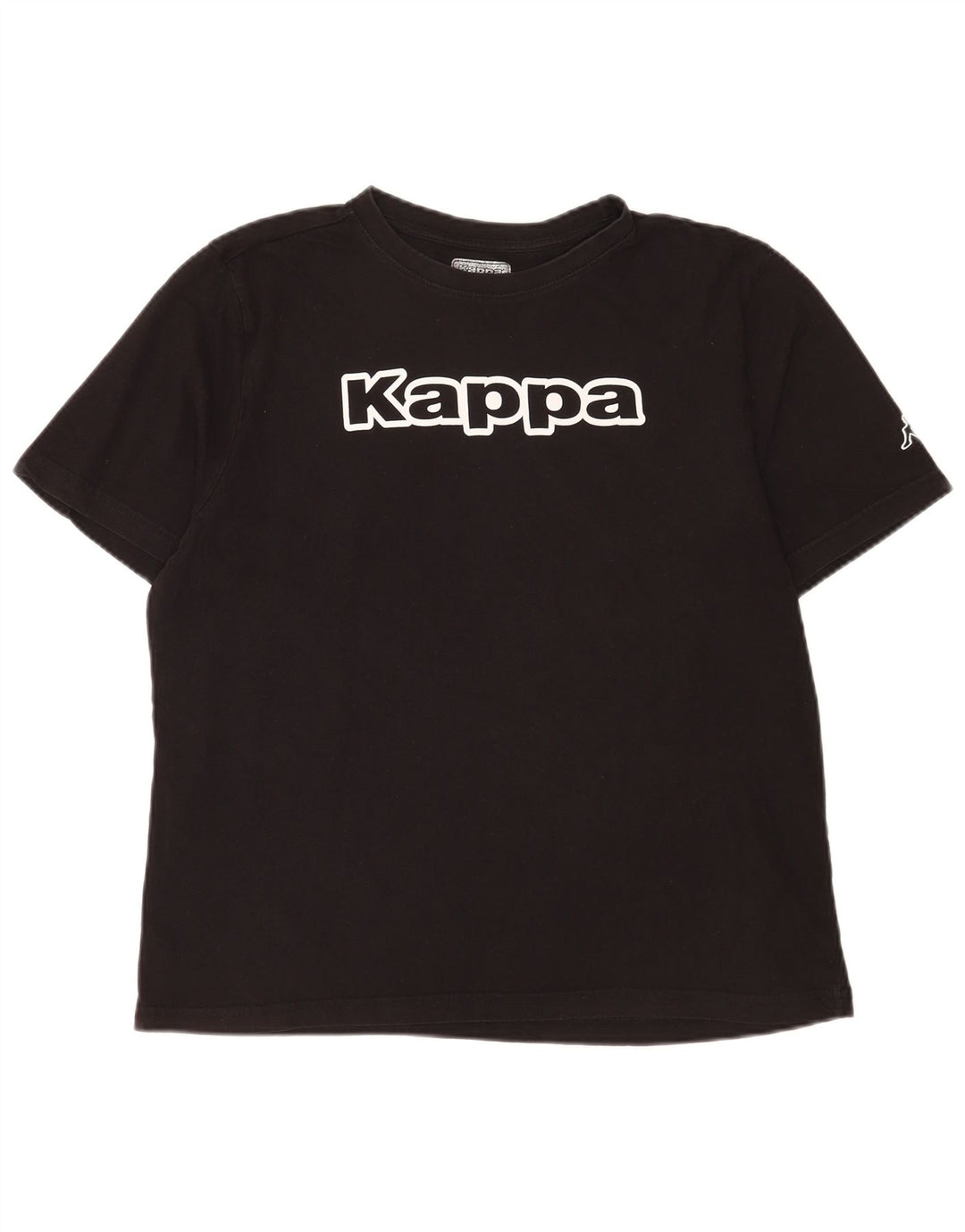 Kappa Herre Grafisk T-Shirt Top Stor Sort