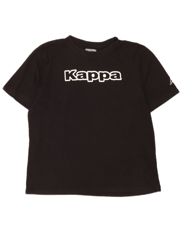 Kappa Herre Grafisk T-Shirt Top Stor Sort