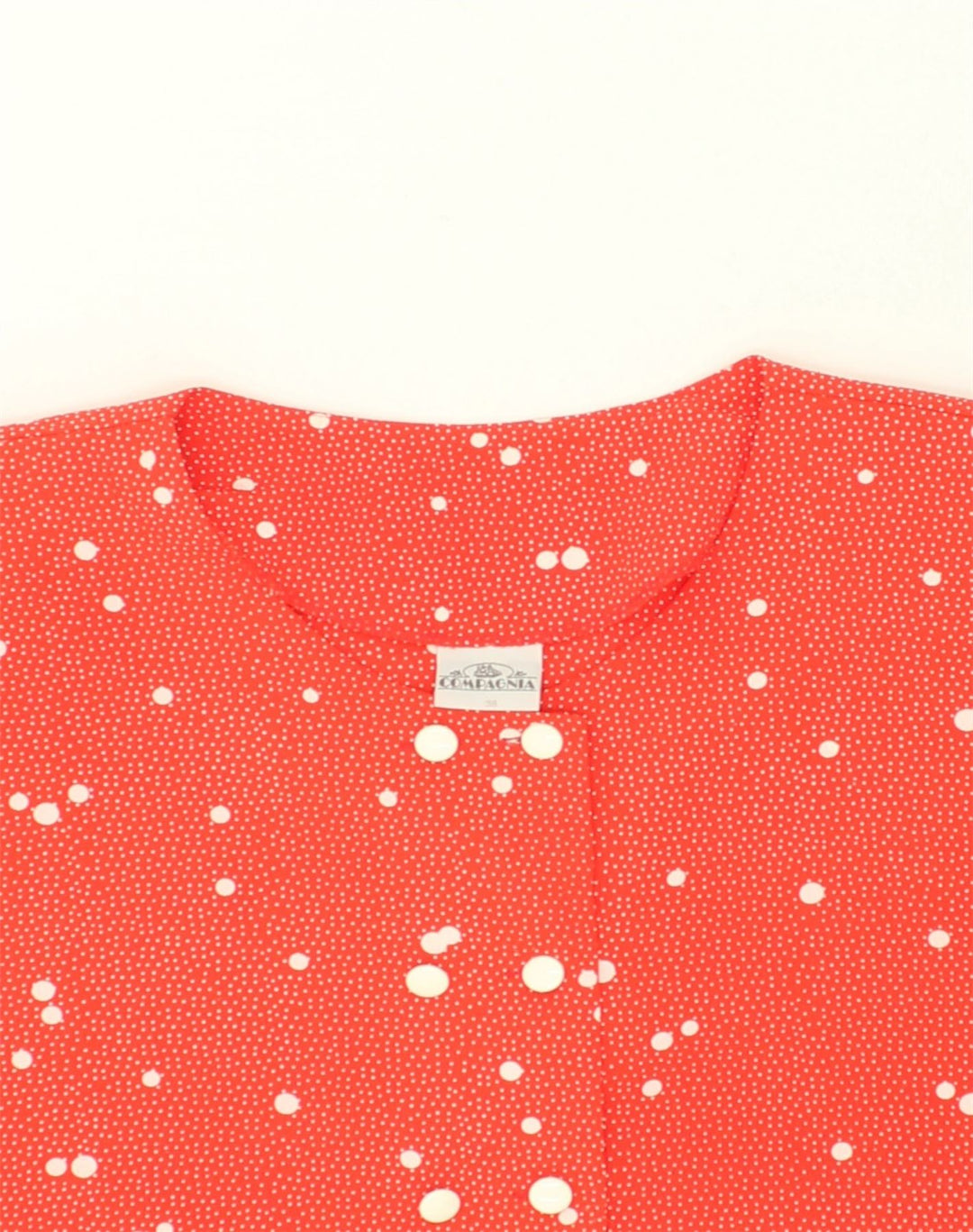 VINTAGE Womens Shirt Blouse EU 38 Medium Red Spotted Polyester | Vintage Vintage | Thrift | Second-Hand Vintage | Used Clothing | Messina Hembry 