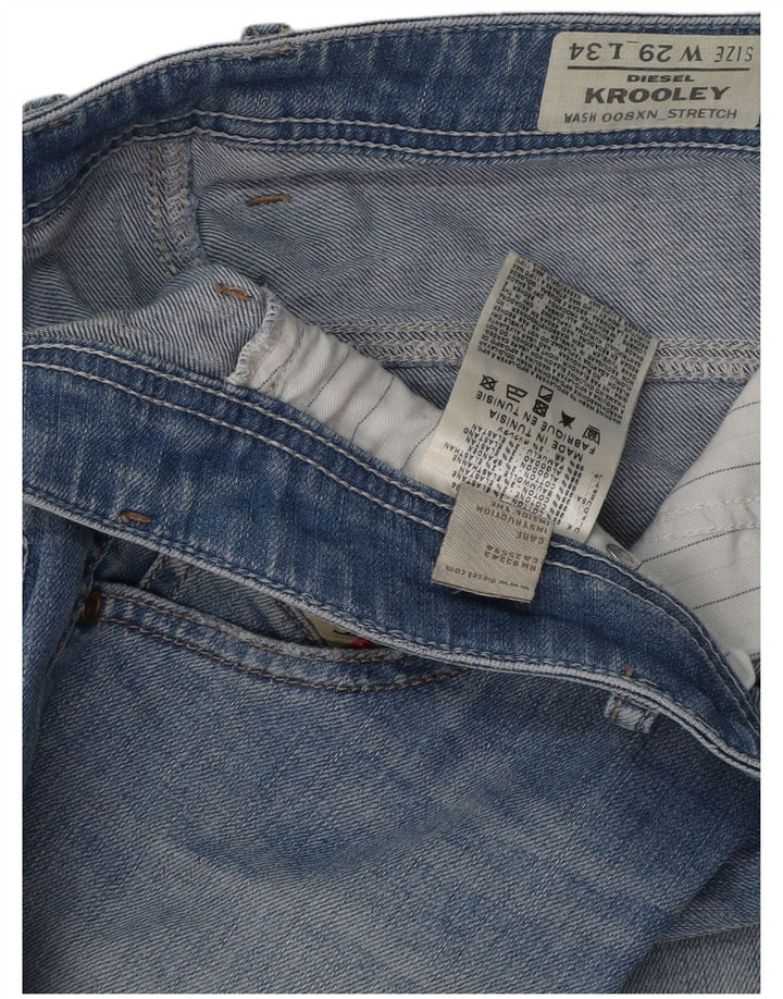 DIESEL Herre Krooley Straight Jeans W29 L34 Blå Bomuld
