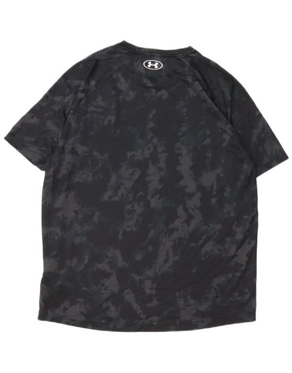 Under Armour Herre Heat Gear Grafisk T-Shirt Top XL Black Tie Dye Polyester