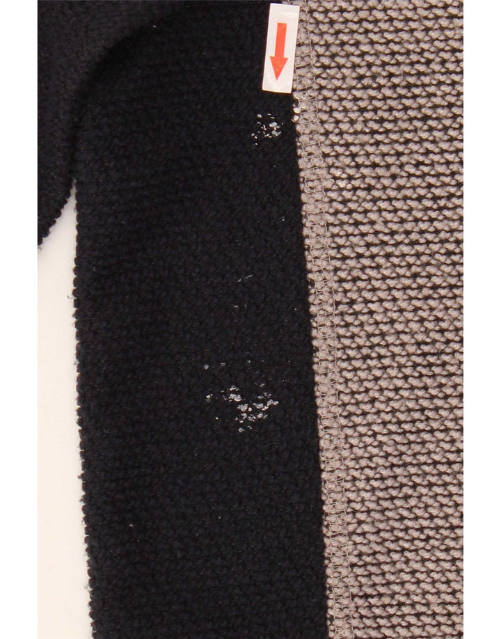 Weird Fish Herre Grafisk Zip Neck Sweatshirt Jumper Medium Grey Colourblock
