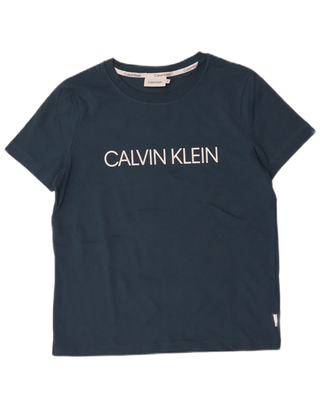Calvin Klein Herre grafisk T-shirt Top Medium Marineblå Bomuld