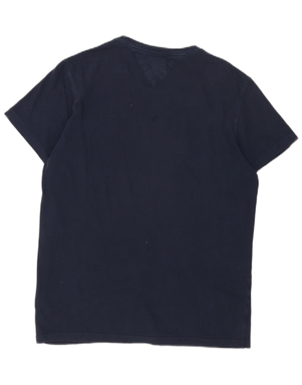 Tommy Hilfiger Herre grafisk T-shirt Top Medium Navyblå Bomuld