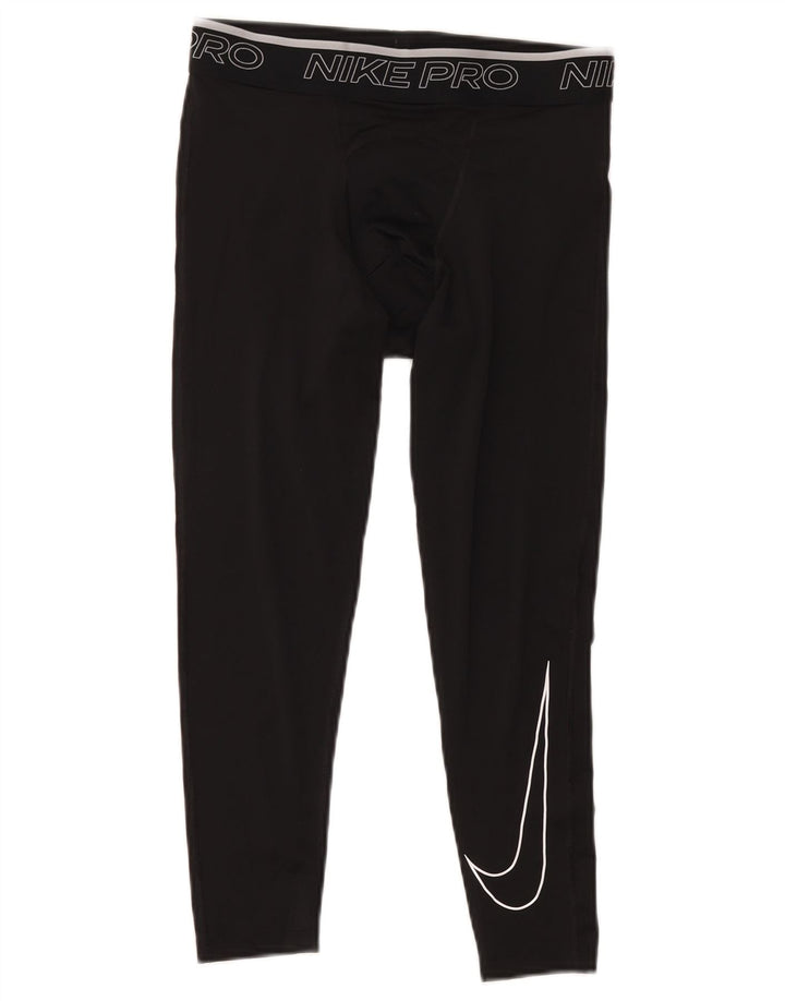 Nike Herre Dri Fit Grafiske Capri Leggings Medium Sort Polyester