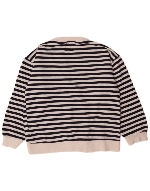 Zara Girl Sweatshirt Jumper 11-12 år Navyblå stribet bomuld