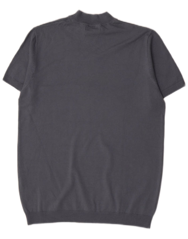 Zara Herre T-Shirt Top Medium Blue Viscose