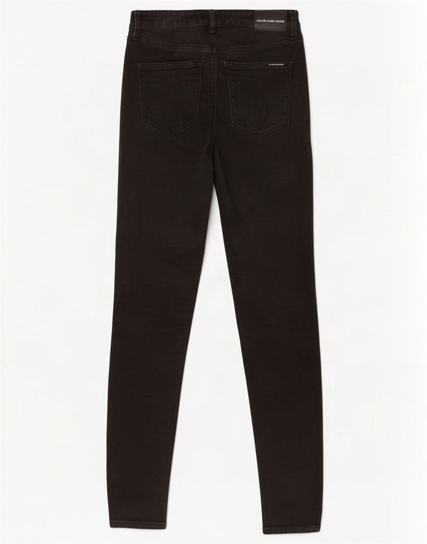 Calvin Klein Herre High Rise Skinny Jeans W30 L30 Sort Bomuld