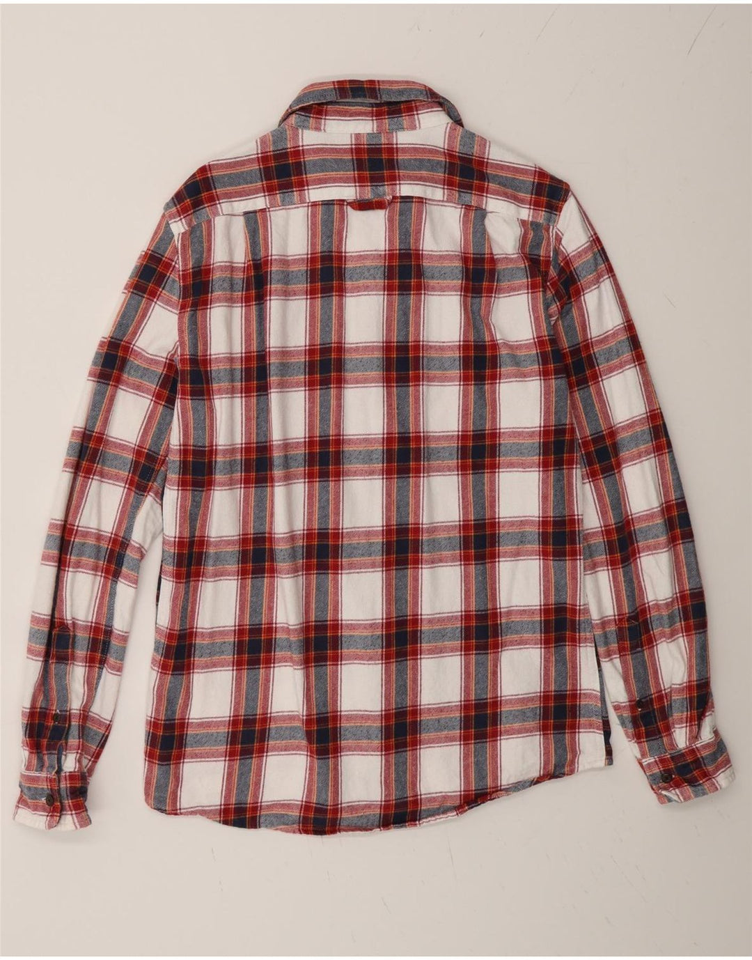Superdry Herre Worker Wear Regular Fit Flanelskjorte Medium Rød Plaid Bomuld