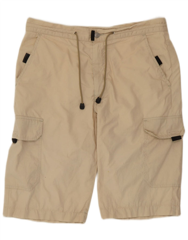 VINTAGE Herre Cargo Shorts IT 50 Large W34 Beige Bomuld