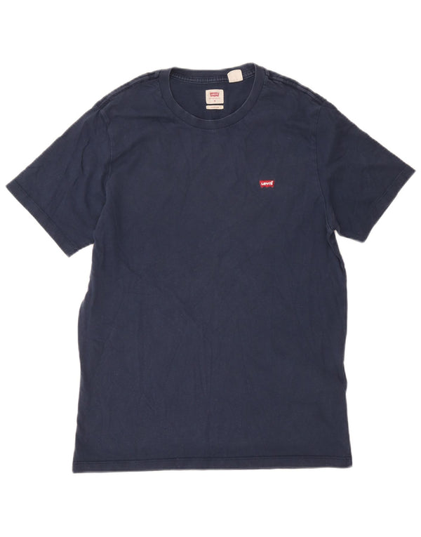 Levi's Herre Standard T-Shirt Top Medium Marineblå Bomuld