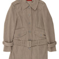 BUFFALO Womens Military Overcoat UK 12 Medium Grey Polyester