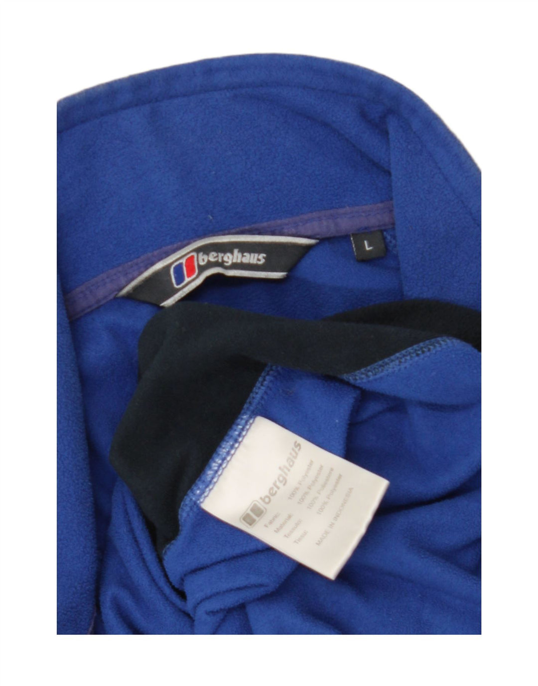 Berghaus Fleece Jumper med lynlås til mænd Large Blue Colourblock Polyester