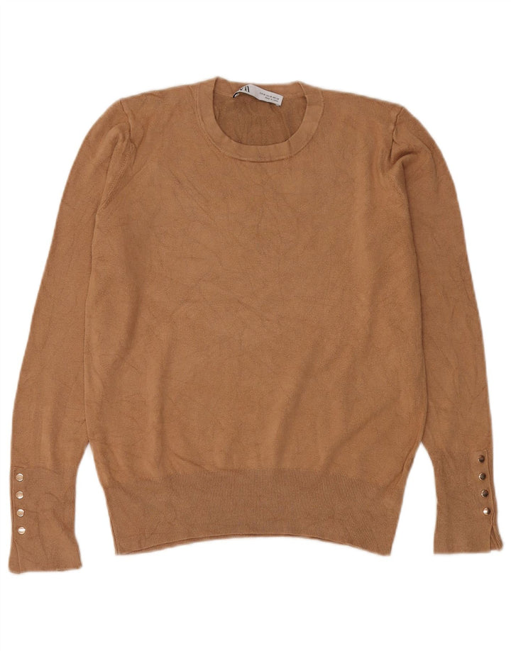 Zara Dame sweater med rund hals DK 12 Medium Brun