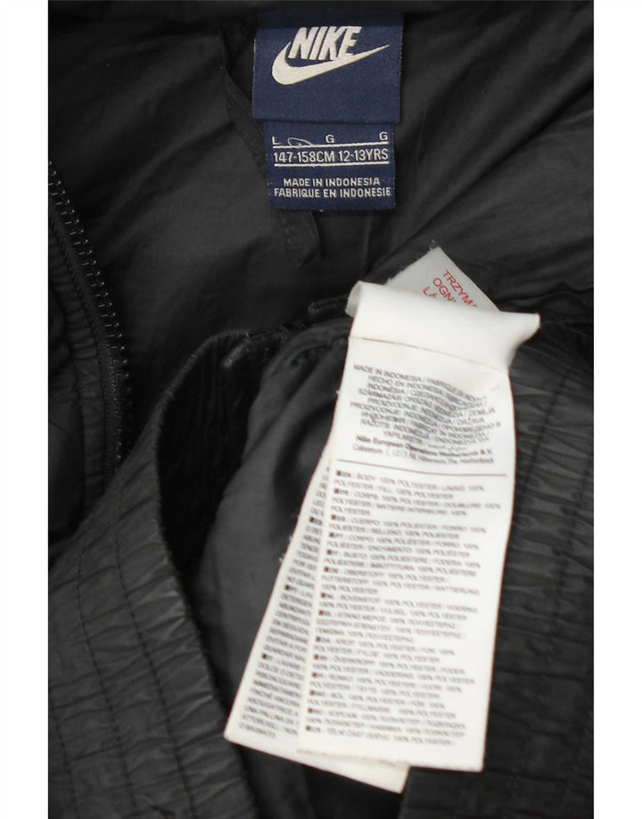 Nike drenge hætte polstret jakke 12-13 år Laarge sort polyester