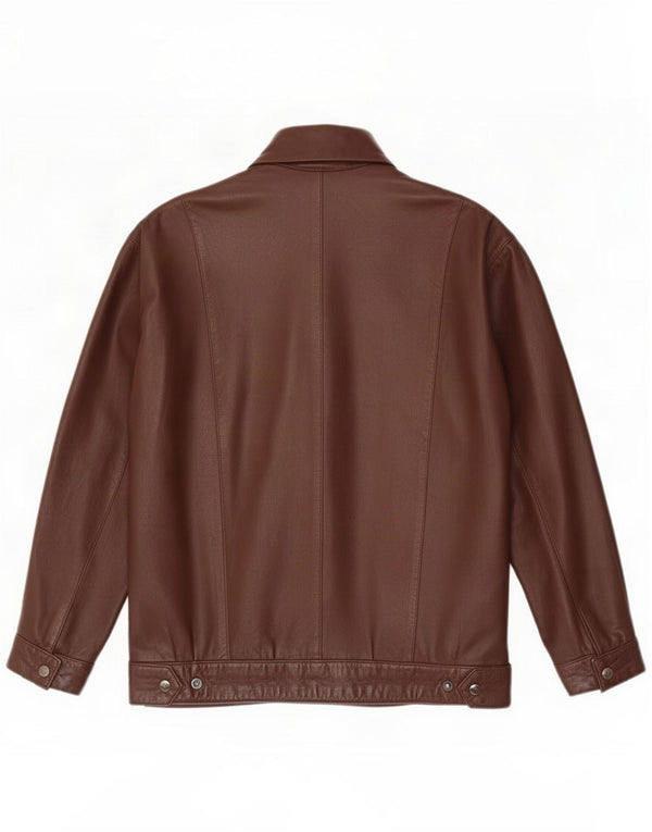 Vintage Dame Læderjakke UK 14 Medium Brun