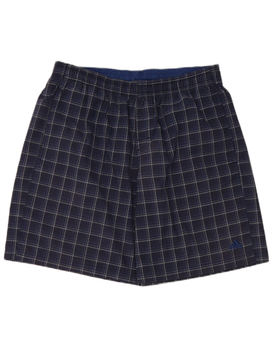 Adidas Badeshorts til mænd store marineblå ternet polyester
