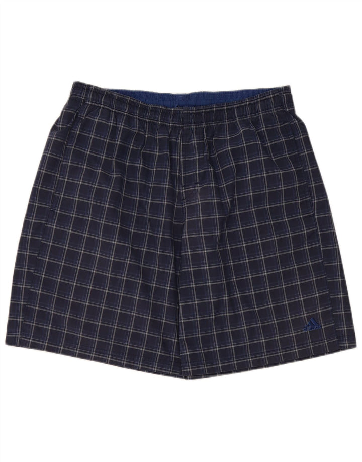 Adidas Badeshorts til mænd store marineblå ternet polyester