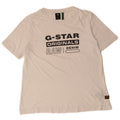 G-STAR Mens Graphic T-Shirt Top Medium White Cotton