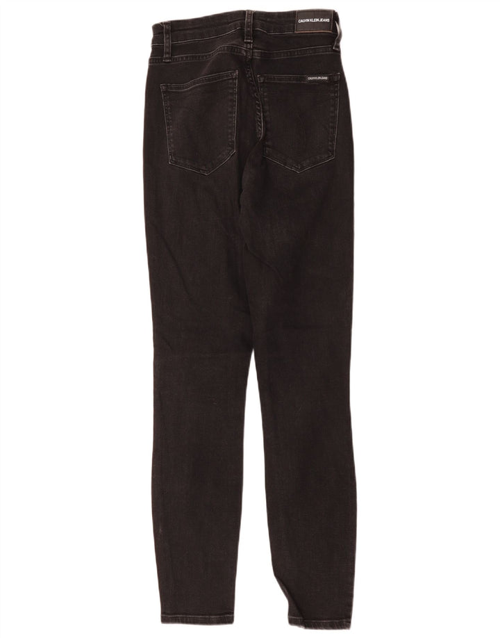 Calvin Klein Dame Skinny Jeans W26 L30 Sort Bomuld