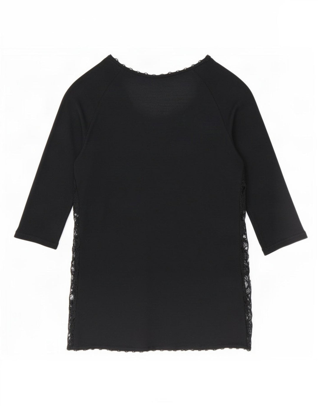 Zara Dame Se Through Top 3/4 ærme UK 12 Medium Sort