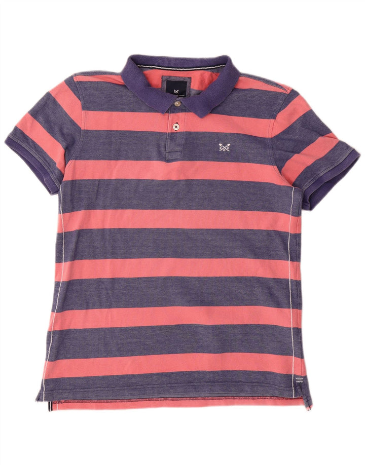 Besætningstøj Herre poloshirt Medium marineblå stribet bomuld