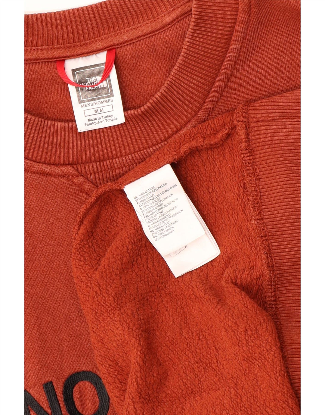 THE NORTH FACE Herre Grafisk Sweatshirt Jumper Medium Orange