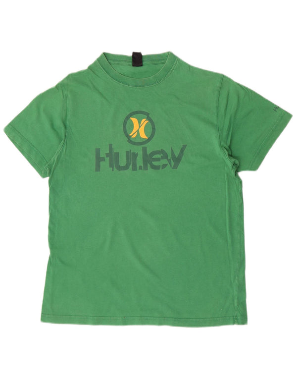 Hurley Herre grafisk T-shirt top mellemgrøn bomuld