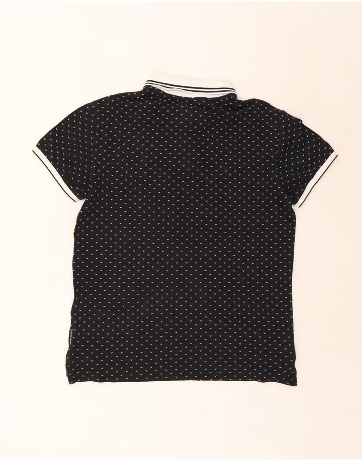 Armani Herre Regular Polo Shirt Lille sort plettet bomuld