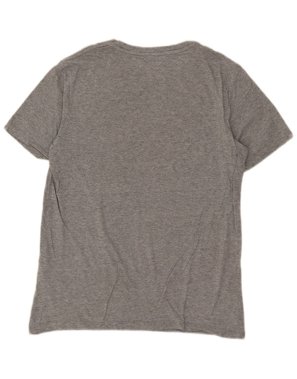 Levi's Womens Standard Fit T-Shirt Top UK 10 Small Grey Flecked Cotton