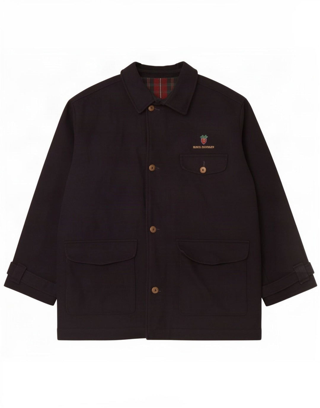 Vintage Herre Utility Jacket UK 40 Large Navy Blue Wool