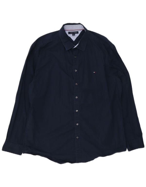 Tommy Hilfiger herreskjorte 2XL marineblå bomuld