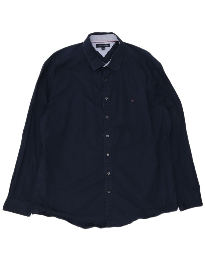 Tommy Hilfiger herreskjorte 2XL marineblå bomuld